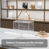 Clear Box Easy Assembly Transparent Gift Box Versatile Foldable Clear Container for DIY Enthusiast S, Dessert Makers, Retail Display, Weddings