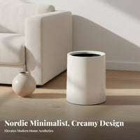 Nordic Design Trash Bin Large Capacity Cream Design Garbage Can Bathroom Garbage Can Simple Design Office Waste Bin Versatile