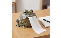 Decorative Toad Tissue Box Holder Whimsical Toad Tissue Holder Funny Home Decor Humorous for Bathroom