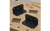 2x4 Wood Connector Weather Resistant Heavy Duty L-Bracket Pre-Drilled Holes Heavy Duty L Bracket for Builders, Patio