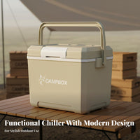 Portable Insulated Chiller Large Capacity Portable Ice Chest Insulated Food and Drink Chiller Keeps Hot or Cold Hard Shell Ice