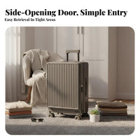 Expandable Front-Opening Hardside Suitcase Airline Approved Wheeled Cabin Luggage 360° Wheels Carry-on Bag Sturdy Construction for Travelers, Vacationers, Business Professionals, Airport, Vacation, Weekend Getaways, Study Abroad