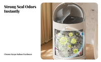 Minimalist Floor-Standing Trash Can Rounded Dome Trash Can with Domed Lid Smooth Finish Waste Bin Easy to Clean