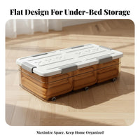Flat Rolling Box Lowheight Design Underbed Bin long-lasting Build for Dorm Room