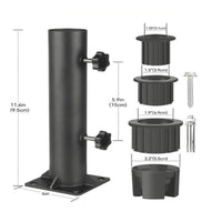 Umbrella Base Mounting Bracket Heavy Duty Umbrella Stand with Sleeve Inserts Rust Resistant Hardware for Homeowners, Contractors, Deck, Patio, Dock