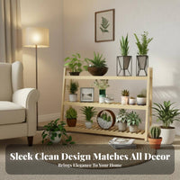 Multi-Tier Plant Stand Space-Saving Flower Rack High and Low Shelves for Desktop