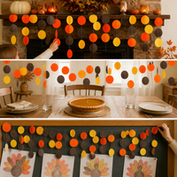 Thanksgiving Harvest Theme Orange Turkey Party Decor Garland