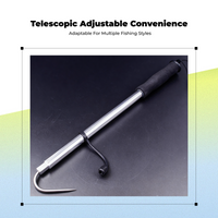 Telescopic Stainless Steel Fish Hook, Saltwater Use