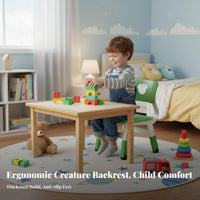 Adjustable Height Heart Cutout Backrest Chair Ergonomic Design children's Furniture Heavy Duty Toddler Seat for Preschoolers, Toddlers, Kindergarten Teachers, Classroom, Home, Daycare Center, Playroom