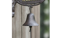 Farmhouse Welcome Bell Decorative Cast Iron Bell Clear Sound Rustic Door Chime Resonant for Entryway