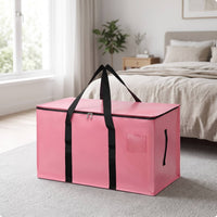 Foldable Storage Bag Large-Capacity Zippered Storage Bag Heavy-Duty for Students