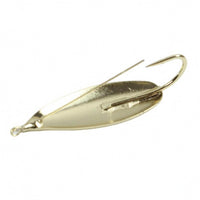 Foliage-shapedShaped Weedless Spoon Lure Reflective Finish Copper Spoon Lure Single Hook Fishing Gear Streamlined