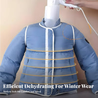 Quick Dry Hair Dryer Clothes Drying Bag Space-Saving Inflatable Clothes Drying Bag Fluffs Garments for Travelers, Home, Hotel, Business Trip