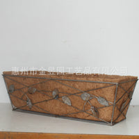 Coconut Coir Liner Square Planter Basket, Large Wall-Mounted Balcony Indoor Bonsai Office Plant Pot