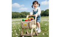 Role-Playing Shopping Cart Toy Easy to Push Toy Shopping Cart Long-Lasting Playset Sturdy for Toddlers, Kids, Playroom