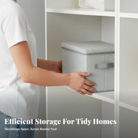 Textile Storage Box with Lid Large Capacity Foldable Clothes Organizer Dust-Resistant Clothes Storage Container for Homeowners, Bedroom, Under Bed