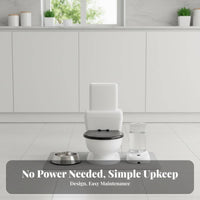 Anti-Tip Toilet Shaped Cat Waterer No Electricity Needed Toilet Shaped Pet Water Bowl Non-Electric Novelty Cat Water Bowl Easy to Clean for Cats, Small Pets