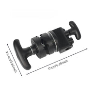 Swivel Clamp with V-Grooves Adjustable Camera Accessory Clamp Compact Mount for Photographers, Videographers, Studio, on-Location Rigging