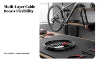 Cycle Wire Housing Low Drag Derailleur Inner Wire Cycle Brake Wire Kit Anti-Fray Fused Ends Kink Resistant for Garage