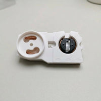 Garage Lighting T8 Lamp Holder for Workshop Lighting, Heat Resistant up to 100°C PC Material Tube Socket, Single Unit with Starter Base, DIY