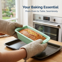 Silicone Bread Loaf Pan, Rectangular Cake for Banana Bread, 9 Inch Silicone Bread and Loaf Pans, Easy Clean Silicone Bread Tin