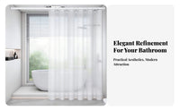 Waterproof magnetically-attracting Closure Partition Curtain toolcomplimentary installationing Installation Bath Drape Weighted bottom Bathroom Accessory Space-Saving for Hotel Managers, Dorm Room