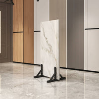 2 Pieces Tile Display Rack High Load-Bearing Tile Display Stand Floor Sample Stand Accessible Design Stone Slab Holder Easy