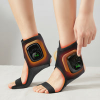 Heated Foot and Ankle Massager with Heat Cordless Ankle Massage Wrap Adjustable Rechargeable Massager Wrap for Athletes, Runners, Post-Workout, Home