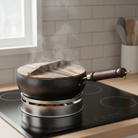 Flat Bottom Wok Large Capacity Household Wok Induction Frying Pan Thickened Deep Frying Pan Traditional Design