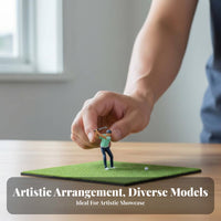 1:64 Miniature Golfer Figure Collector's Grade 1:64 Scale Golfer Figure Miniature Putting Player Figurine Highly Detailed