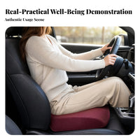 Raised Back Wedge Booster Cushion Perforated Car Seat Booster Cushion Breathable Auto Seat Pad Sewn Seams