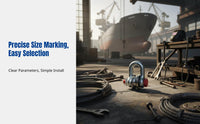Marine Pulley Block, Heavy-Duty Shackle Wheel Pulley, U-Shaped Sheave for Wire Rope Lifting