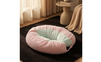 Segmented Crescent Body Pillow Quilted Curved Body Pillow Machine Washable Supportive for Side Sleepers, Bed, Sofa