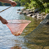 Foldable Double-Layer Fishing Net for Shrimp and Fish Trapping