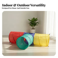 Springy T-Shaped Cat Tunnel Reinforced Openings Foldable Cat Tunnel Hanging Ball Lightweight for Cats