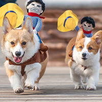 Pet Rider Costume Funny Dog Outfit