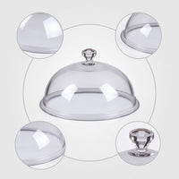 Acrylic Round Food Cover Dustproof Plastic Dish Cover Fresh-keeping Transparent Bowl Lid Pastry Cover
