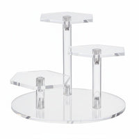 Transparent Acrylic Display Stand Clear Tiered Display Stand Multi Purpose Acrylic Riser Stacked for Shelf, Room Decor, Desk
