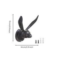 Hare Head Wall Hook Antique-Style Bunny Wall Hook Rustic Hanger for Entryway, Hallway, Bedroom