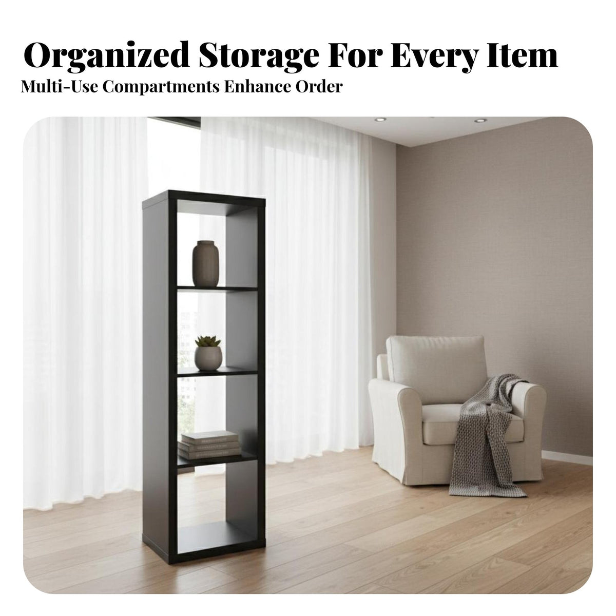 Modular Design Cube Storage Organizer Customizable Layout Cubby Organizer Versatile Use Bookcase Space-Saving for Children, Students, Homeowners, Bedroom, Living Room, Playroom, Entryway
