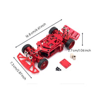 RC Chassis with Steering Gear 1:28 Scale Car Frame Metal for Drifting, Builders