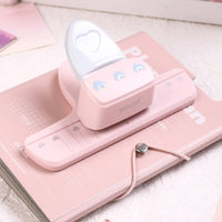 Multi-Functional Heart Hole Punch Precise Punching Heart Shape Craft Punch Compact Design Craft Paper Puncher Confetti Collector for Crafters, Journalers, Students, Scrapbooking, Journaling, DIY Projects