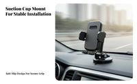 Suction Cup Ph Single Mount 360° Rotation Car Ph Single Holder Telescopic Arm for Everyday User S, Smartph Single Users, Navigation, Driving, Travel