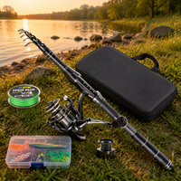 Telescopic Fishing Rod and Reel Combo Carbon Fiber Sea Rod Fast Action 180cm