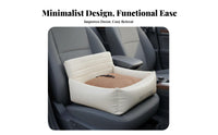 Removable and Washable Small Dog Car Seat Adjustable Straps Portable Pet Car Bed Easy to Install for Travelers, Road Trips, Home