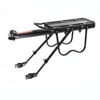 Side Protection Rails Cycle Rear Rack Includes Reflector Mountain Bike Cargo Rack Aluminum Alloy for Cyclists, Commuters, Commuting