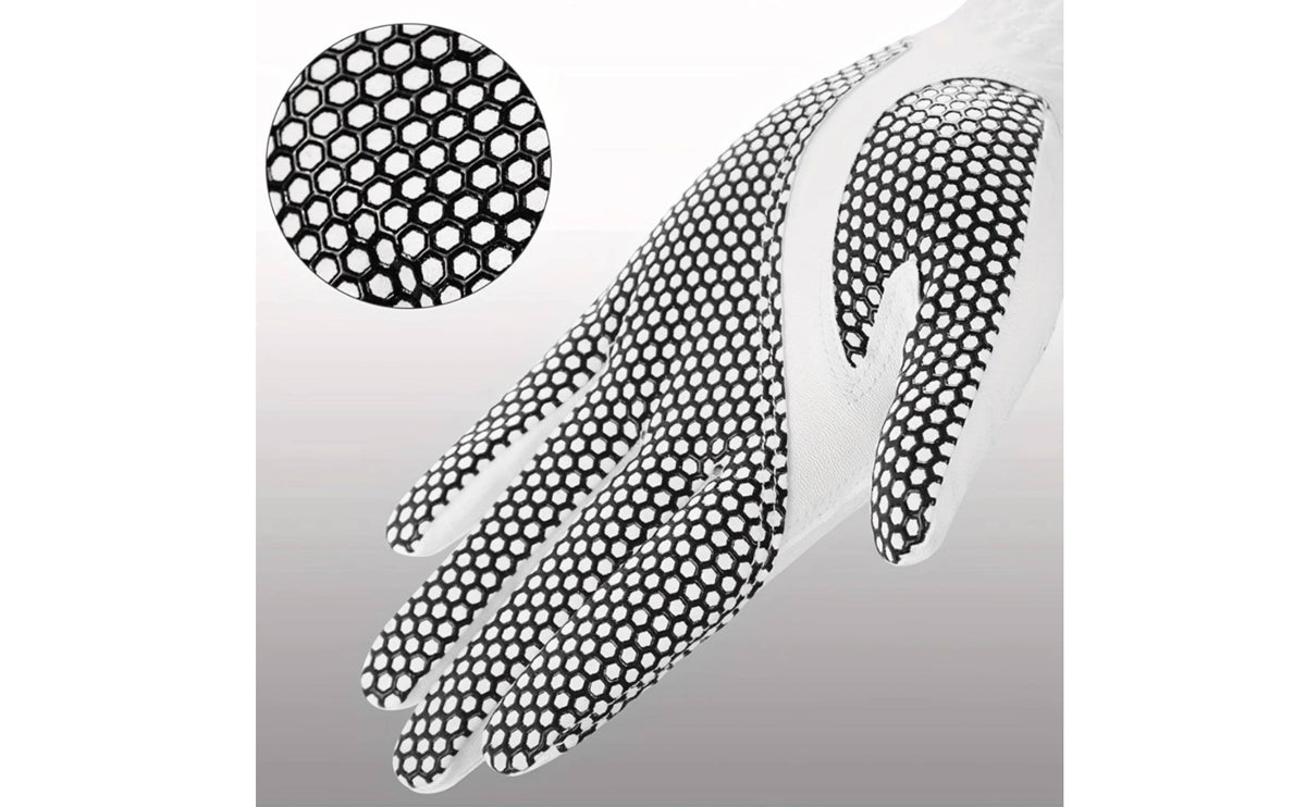 Anti-Slip Left-Hand Golf Glove Textured Grip Left Hand Golf Glove Perforated Athletic Gear Reinforced for Sport Use, Practice