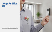 Creative Dried Flower Retractable Badge Reel, 360° Rotating Holder, Decorative Office Accessory