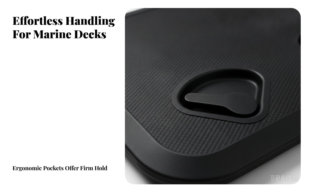 Low-Profile Boat Deck Hatch Lid | Textured Non-Slip Surface, deck opening Cover with Pull Handles, for Storage Compartments