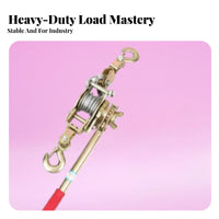 Heavy Duty Wire Rope Tightener Long-Lasting Steel Construction Hand Ratchet Puller Powerful Ratcheting System for Garages, Farms